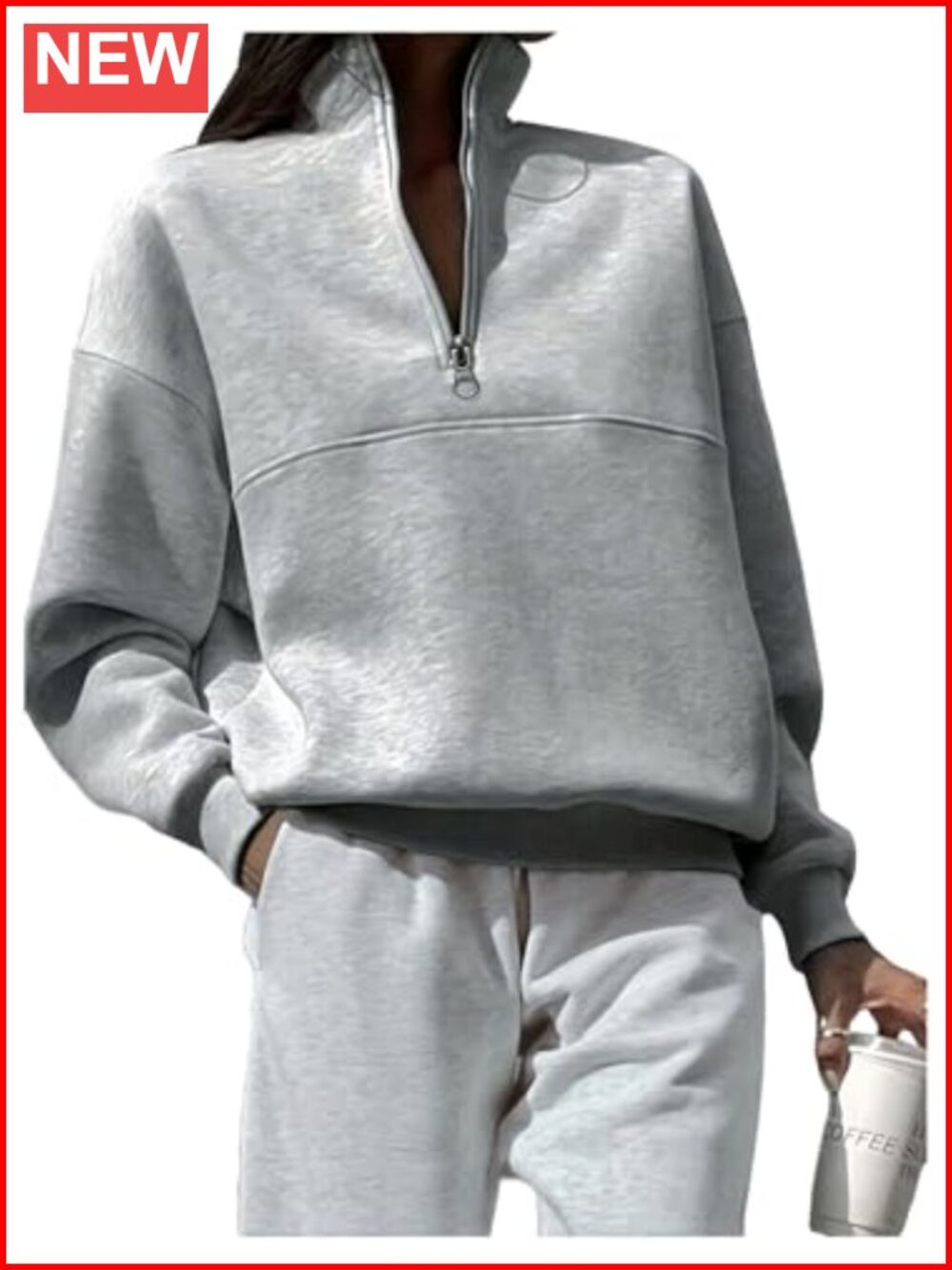 Women's Mock Neck Quarter Zip Sweatshirt Long Sleeve Pullover